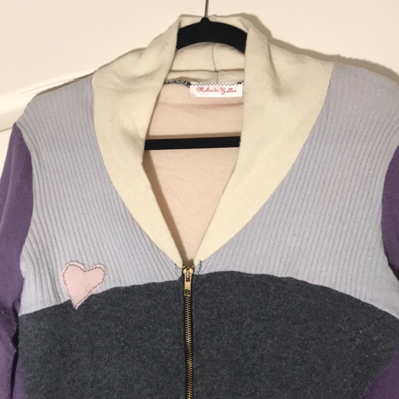 Cashmere multi color zip sweater - Picture 3 of 5